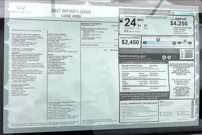 2027 INFINITI QX60 LUXE InStock