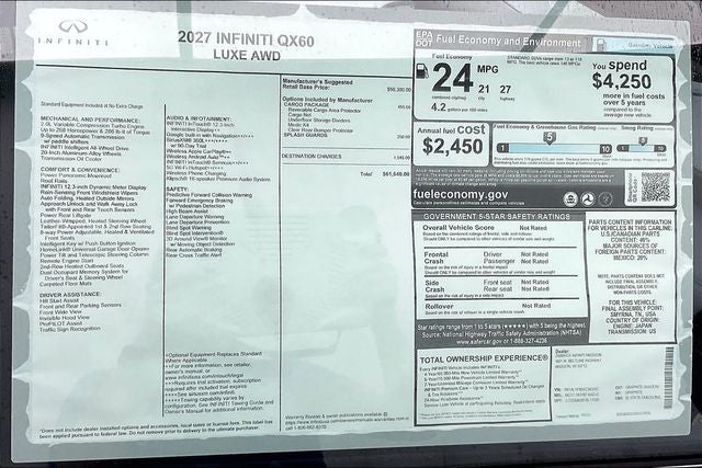 2027 INFINITI QX60 LUXE InStock