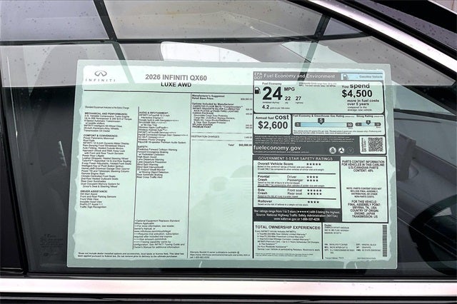 2026 INFINITI QX60 LUXE