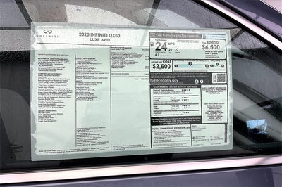 2026 INFINITI QX60 LUXE