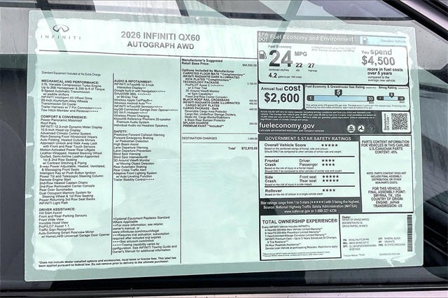 2026 INFINITI QX60 Autograph