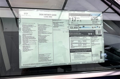 2026 INFINITI QX80 LUXE